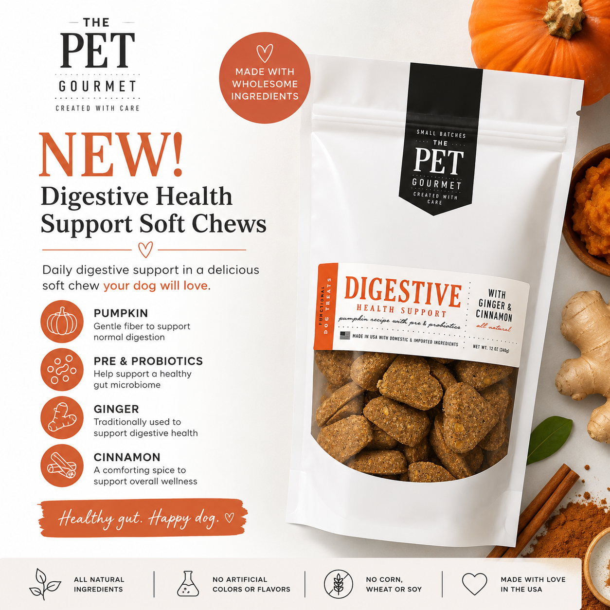 Why Gut Health Matters for Dogs: How Pumpkin, Prebiotics &amp; Probiotics Support a Healthier, Happier Pup
