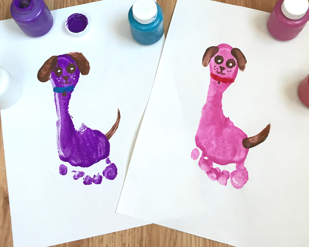 Craft for Kids - Footprint Puppy