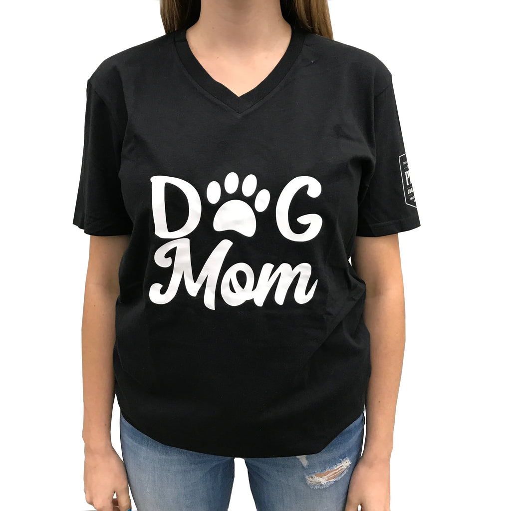 White - Dog Mom T Shirt