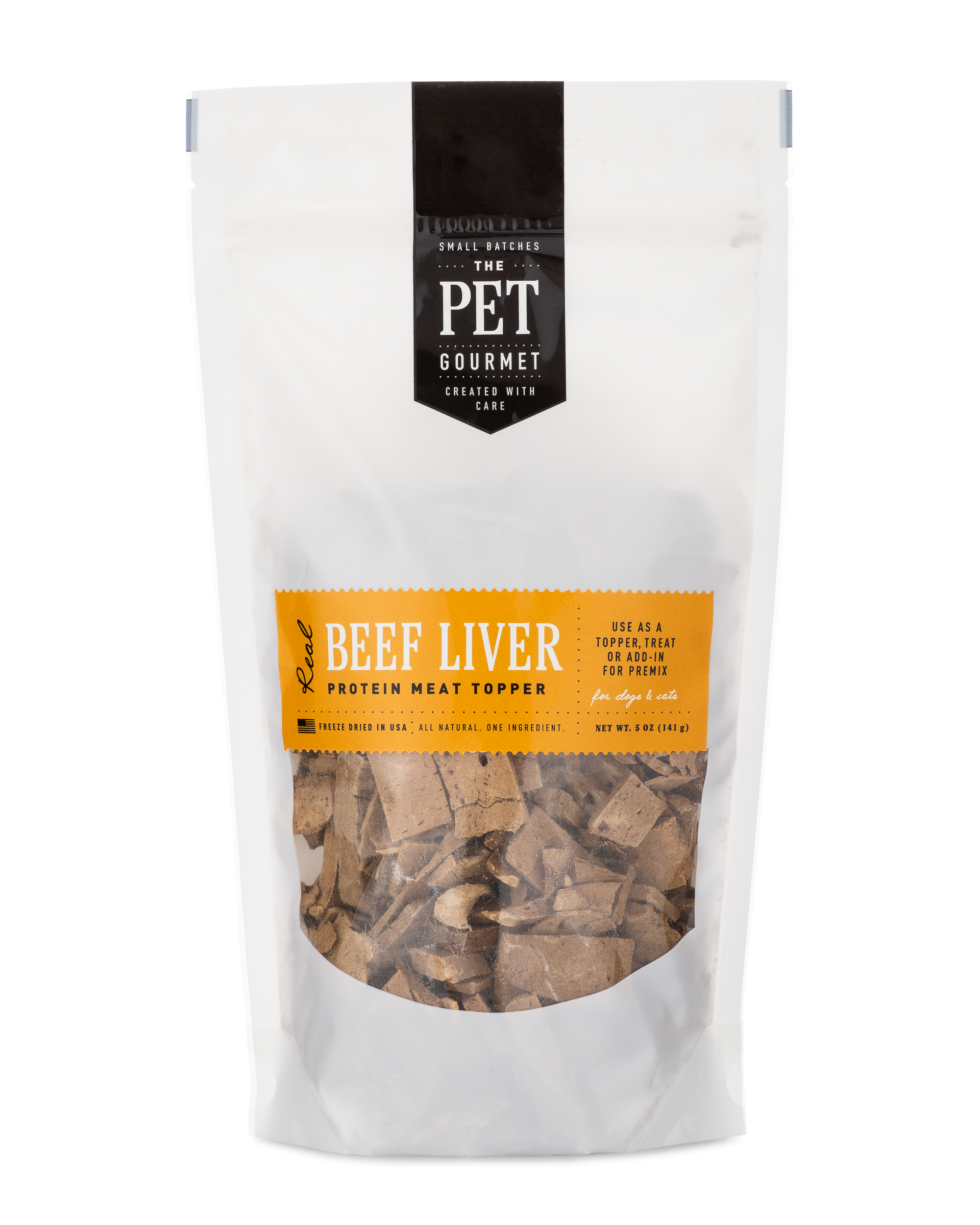 Bag of Pet Gourmet Beef Liver Protein Meat Topper