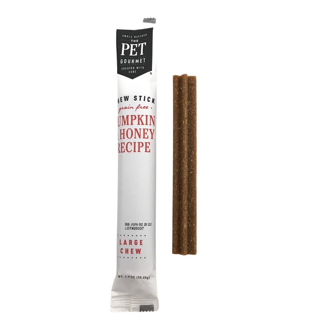 Large Pumpkin and Honey Chew Sticks