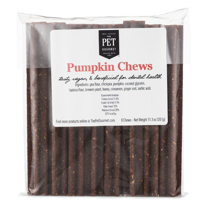 Pumpkin & Honey Gourmet Chew Sticks for Dogs 8 Pack