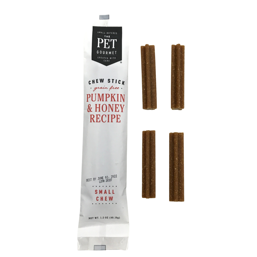 Small Pumpkin and Honey Chew Sticks